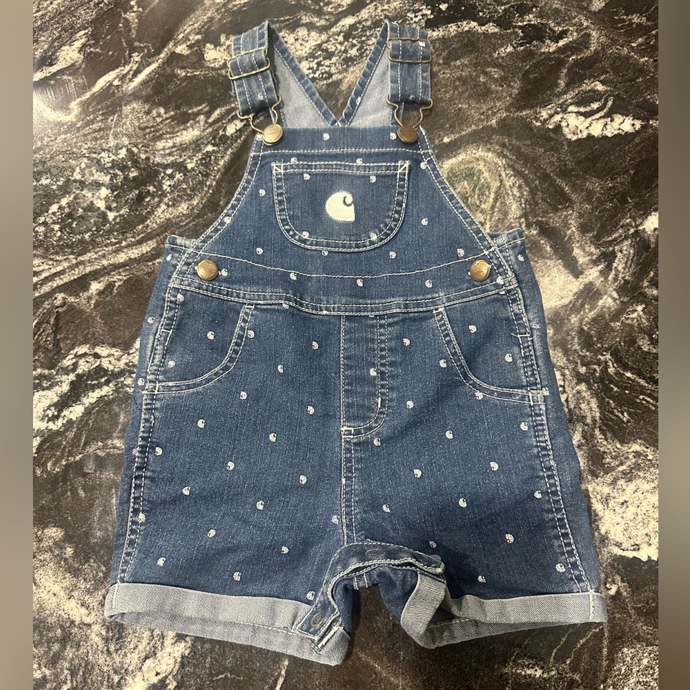 Carhartt 12 month Kids Blue Denim Overalls